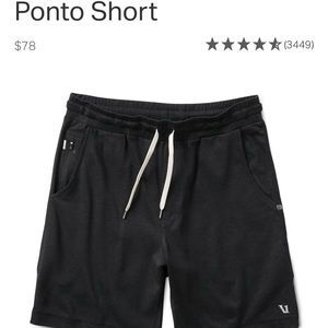 Vuori Ponto Short - Brand New - Size Large - Black
